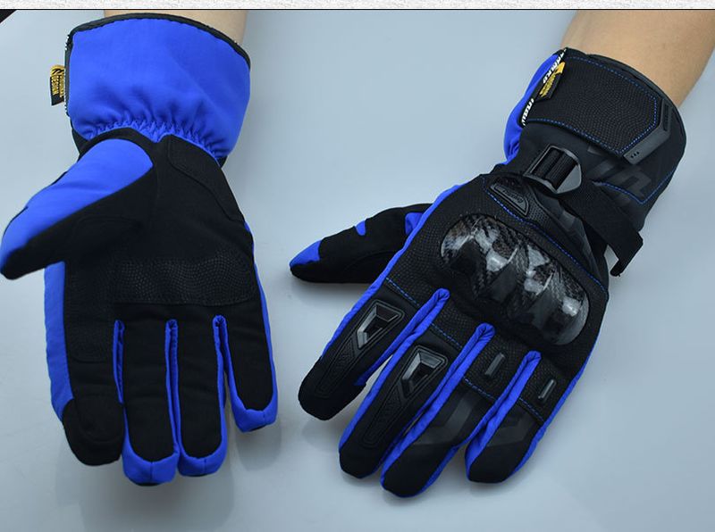 MADBIKE Winter Motorcycle Touchscreen Waterproof Drop-proof Warm Riding Off-road Thickened Long Carbon Fiber Gloves_autovado.com