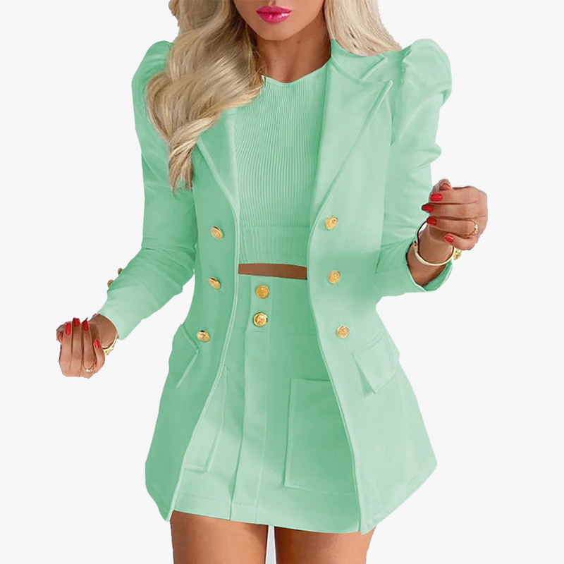 new women's clothing printing elegant temperament commuting slim suit suit_autovado.com