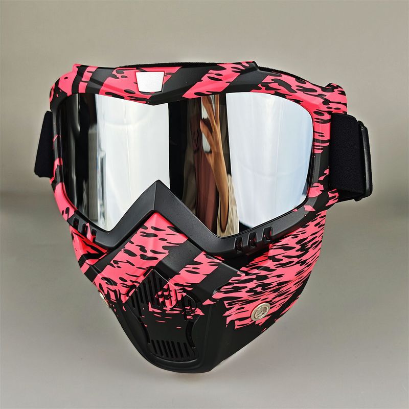 Detachable Motorcycle Snow Goggles With UV400 Protection – Windproof, Anti-Dust, Unisex Riding Mask – Multiple Lens Colors Available_autovado.com