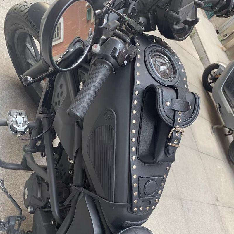 Motorcycle Fuel Tank Cm300/500 Jinjila 450 Universal Leather Waterproof Storage Bag_autovado.com