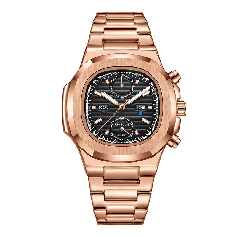 New Golden Seton Brand Nautilus Watch Men's Watch Waterproof Multifunctional Quartz Watch Business Men's Watch_autovado.com