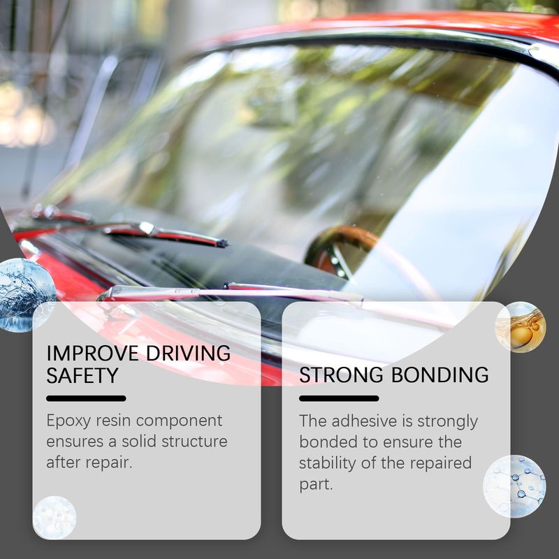 Homonth Automotive Glass Care Kit Automotive Windshield Cracks And Scratches Adhesive Repair Solution_autovado.com