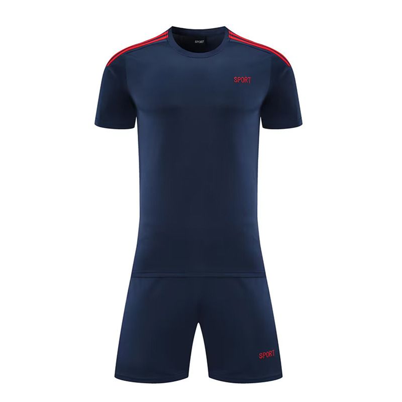 Men's Clothing training suit short-sleeved student sports football clothes printed summer new football suit suit men_autovado.com