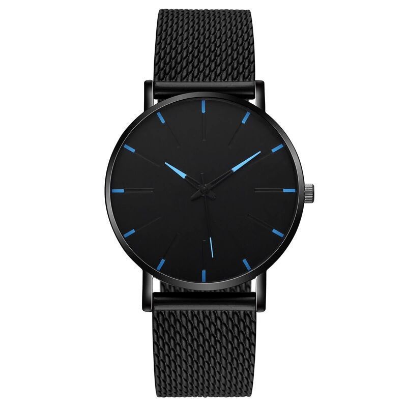 men's and Women's Business color scale fashion watches men's mesh belt thin quartz watches_autovado.com