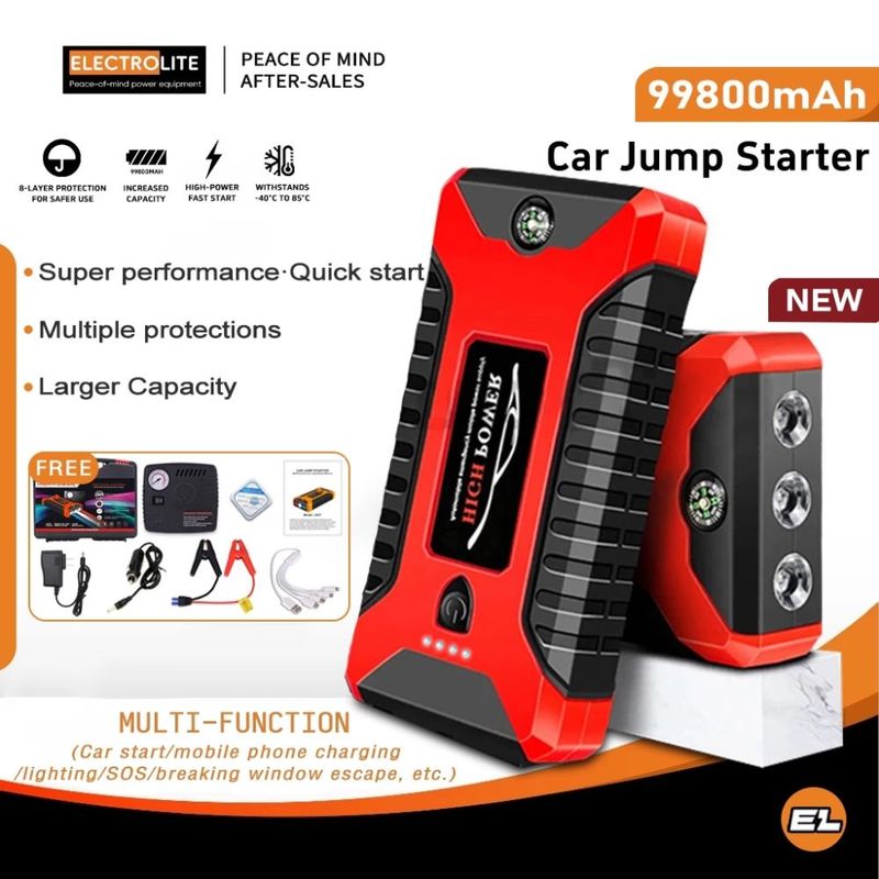 99800mAh 12V Jumper Powerbank Tire Air Pump Booster Portable USB Charger Emergency Battery Charge Start Phone Charging_autovado.com