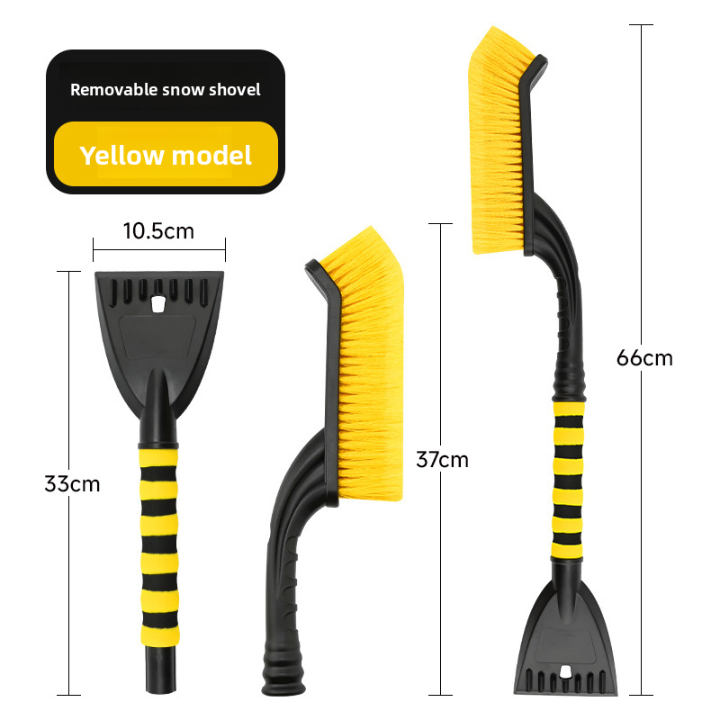 Car Detachable Car-mounted Ice Scraper Brush Winter Tool Rubber Snow Removal Shovel_autovado.com