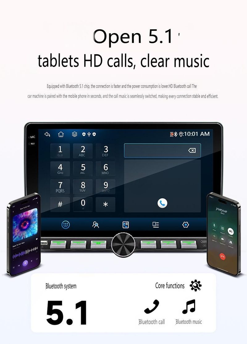 10.1" 8-Core 4G Android Car Stereo With Wireless CarPlay - HD Touchscreen GPS Navigation System & Backup Camera, Bluetooth 5.0 Support Android Auto_autovado.com