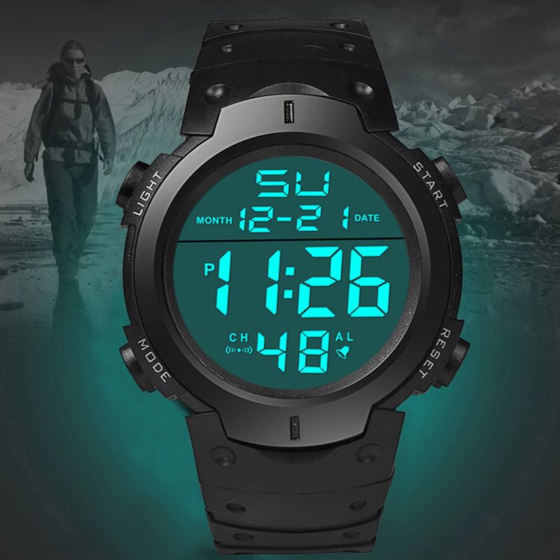 Factory wholesale male and female student fashion large screen electronic watch Middle School student girlfriends couple sports electronic watch_autovado.com