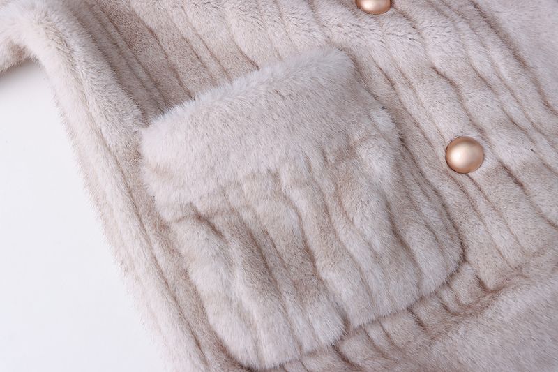 Women's Clothing marble texture design mink plush eco-friendly fur coat_autovado.com