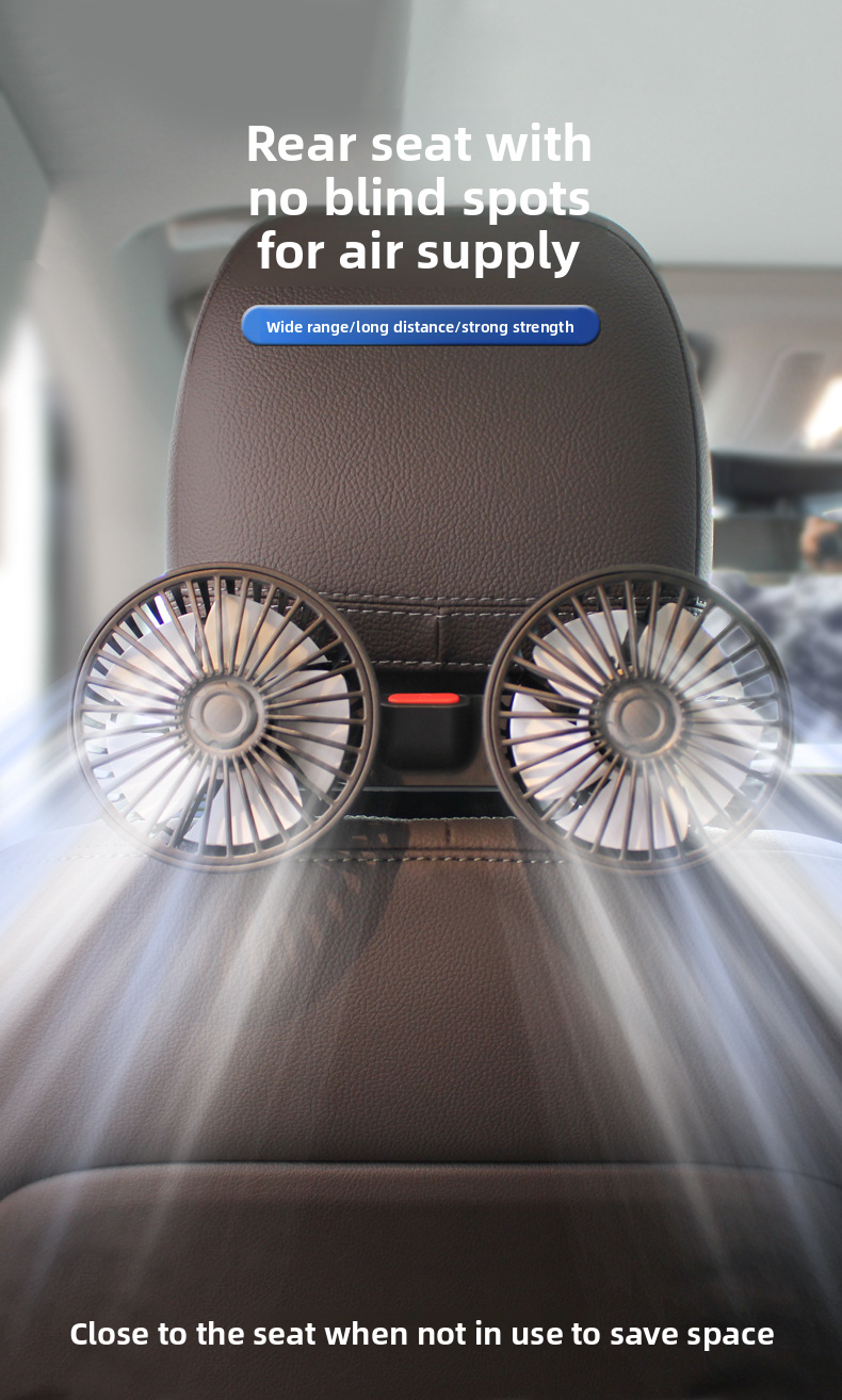 F4207 Rear Dual Head Fan USB Car Vehicle Use_autovado.com
