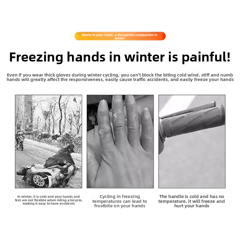 Kangre USB Motorcycle Heated Handlebar Muffs 5V Charging Three-speed Temperature Adjustment Battery Electric Vehicle_autovado.com