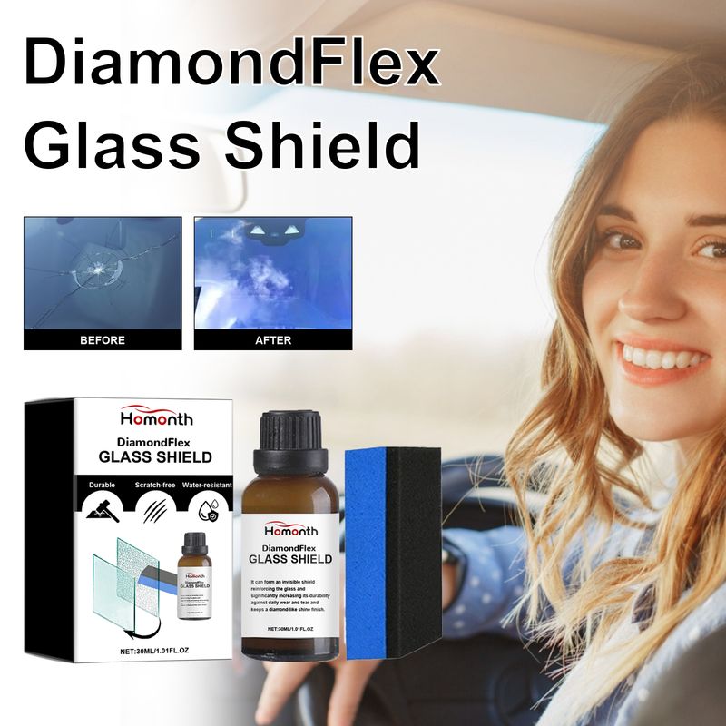 HOMONTH Diamond Flex Glass Shield, Nano-Reinforced Glass Repair Adhesive Glass Cracks Repair Adhesive_autovado.com