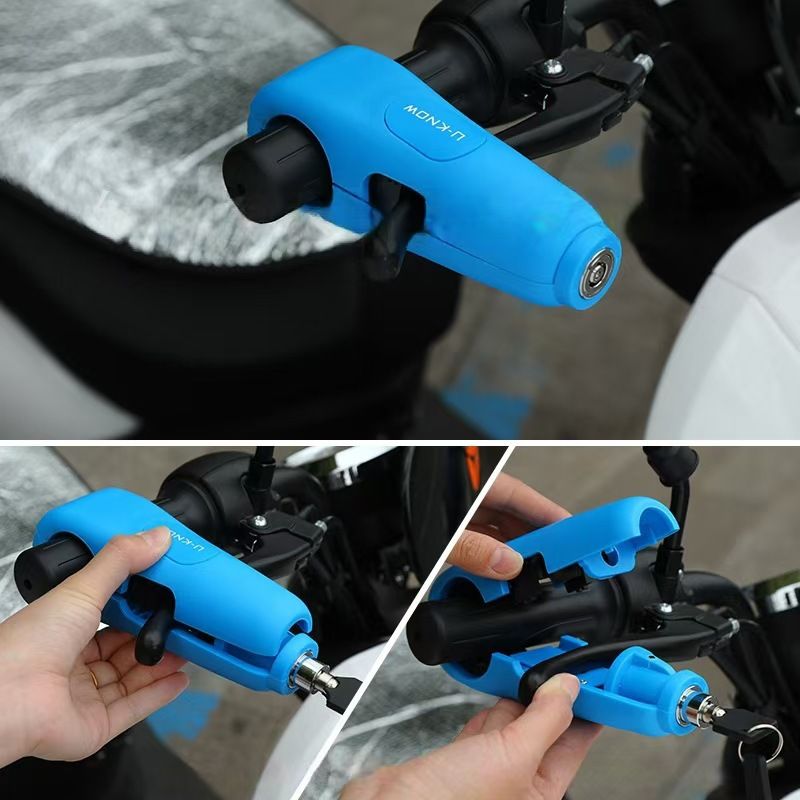 Electric Bike Front Brake Anti-Theft Alarm Motorcycle Fixed Portable Throttle Handlebar Lock Riding Gear_autovado.com