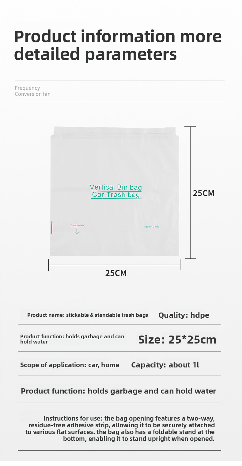 Adhesive Mini Stand Small Desktop Trash Disposable Car Vomit Bags_autovado.com