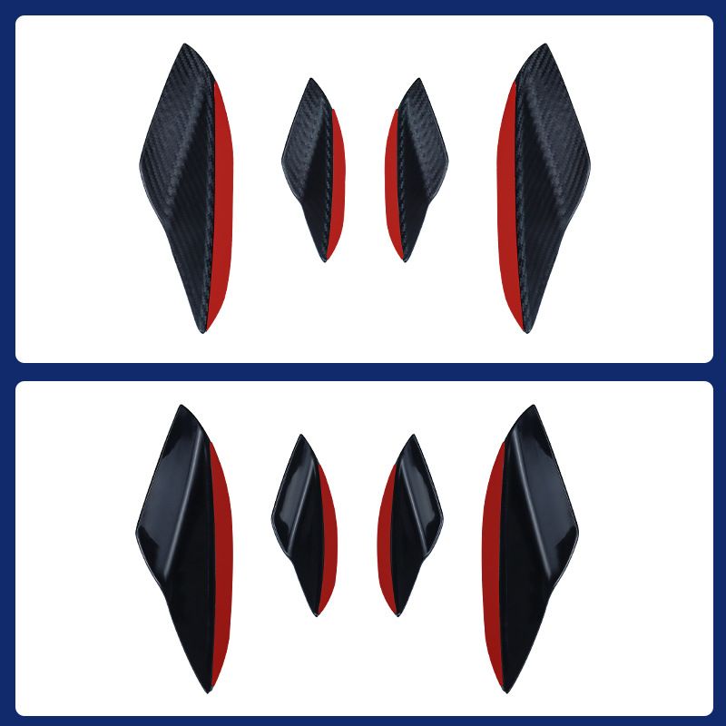 Car Accessories Modified Bumper Carbon Fiber Pattern Extended Universal Spoiler Anti-collision Strip Large Surround Wind_autovado.com
