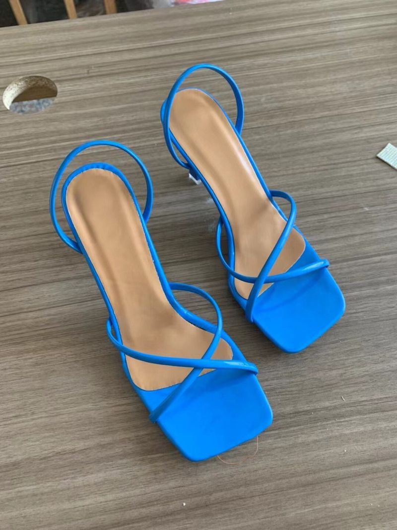 Women's fashion slippers with strappy stilettos_autovado.com