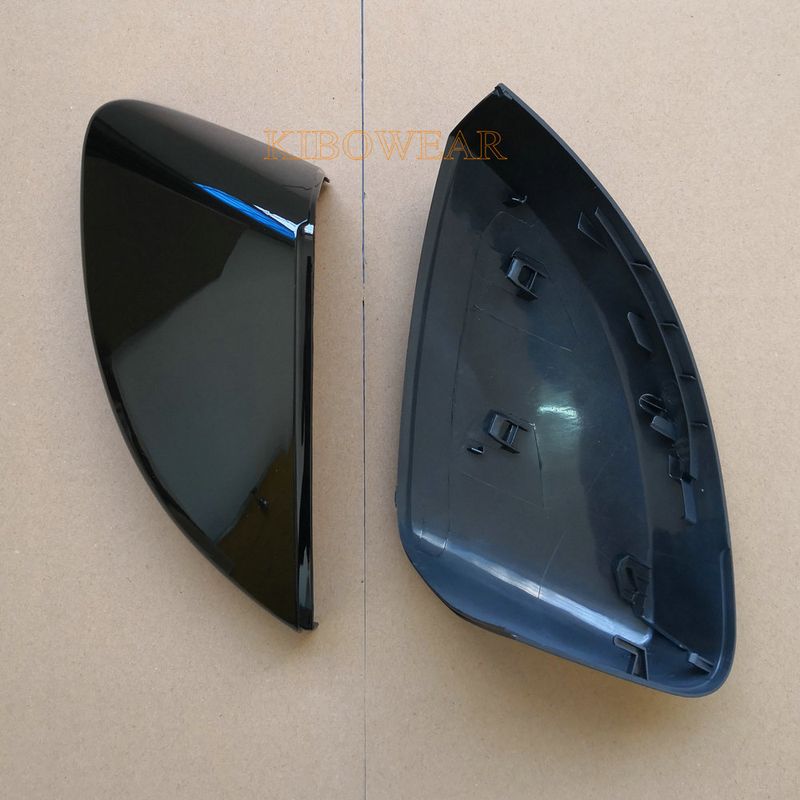 Black Side Wing Mirror Cap Covers for Auto A3 S3 8V 2013 2014 2015 2016 2018 2017 2019 Replace (Glossy Pearl Black) 2020_autovado.com