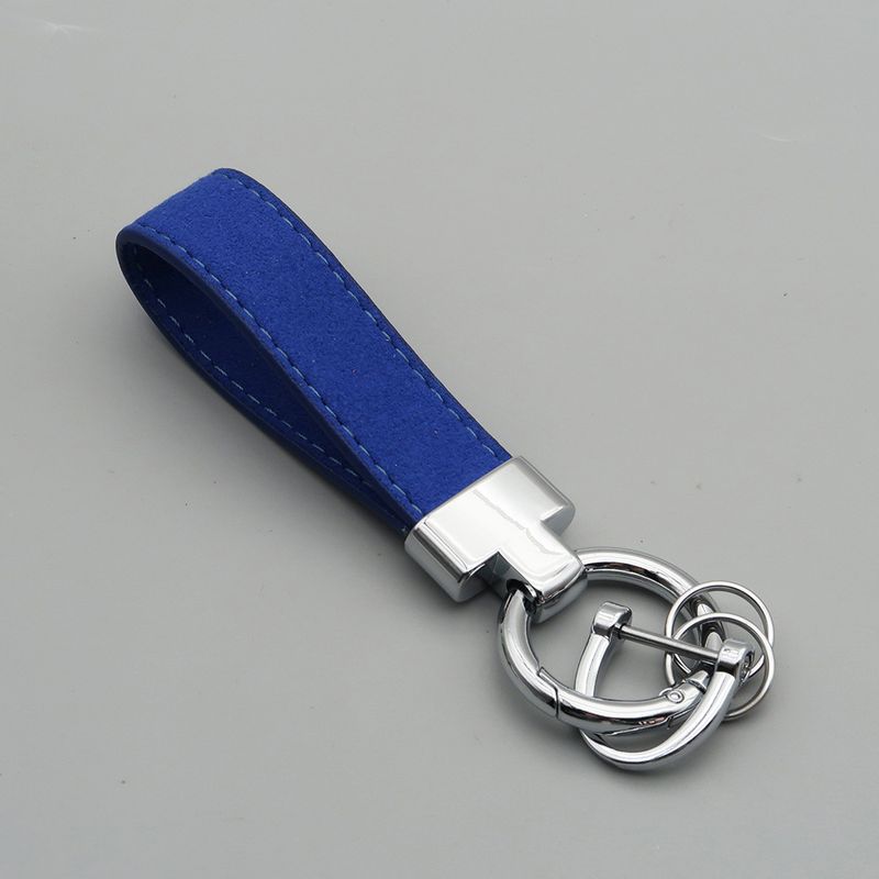 Suede Car Keychain Leather Couple Bag Pendant Men And Women Multifunctional Anti Lost Lettering Key Ring_autovado.com