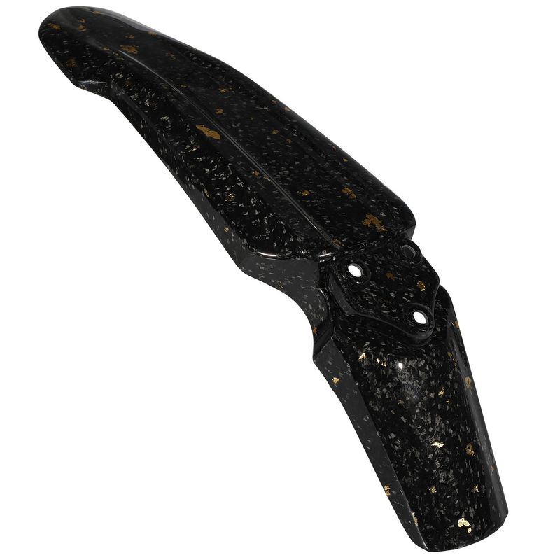 Carbon Fiber Front Fender For Electric Dirt Bike - Lightweight & Durable Motorcycle Mudguard Upgrade (49x13x10cm, Black Gold/Black Purple)_autovado.com