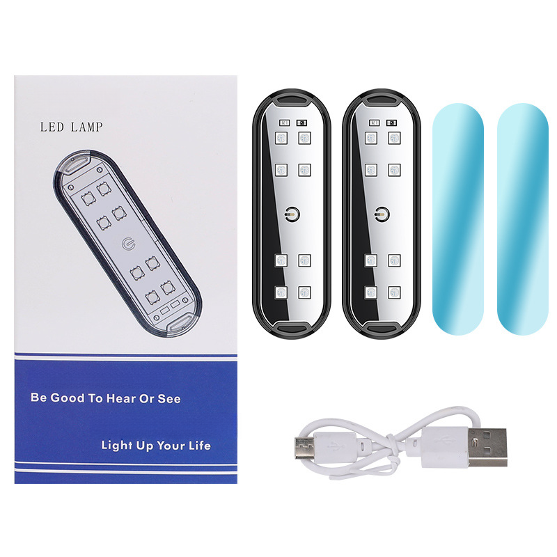 Car Warning Door Lighting LED Colorful Flashing Atmosphere Welcome Anti-Collision Anti-Rear-End Light No Wiring Required_autovado.com