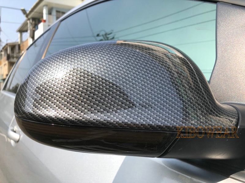 Side Wing Mirror Covers Caps For VW Golf MK5 GTI plus Passat B6 B5.5 for Jetta 5 (Carbon Look) Sharan Variant EOS for VW_autovado.com
