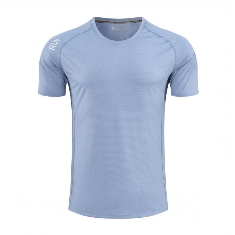 Men's Clothing Quick-Drying Short-Sleeved Ice Silk Breathable Sports Running Fitness Clothes Ice Sense T-Shirt Training Track And Field Suit_autovado.com