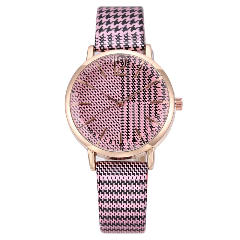 Fashion Digital Plaid Women's Watch Women's Watch Belt Women's Quartz Watch Multicolor Choice_autovado.com