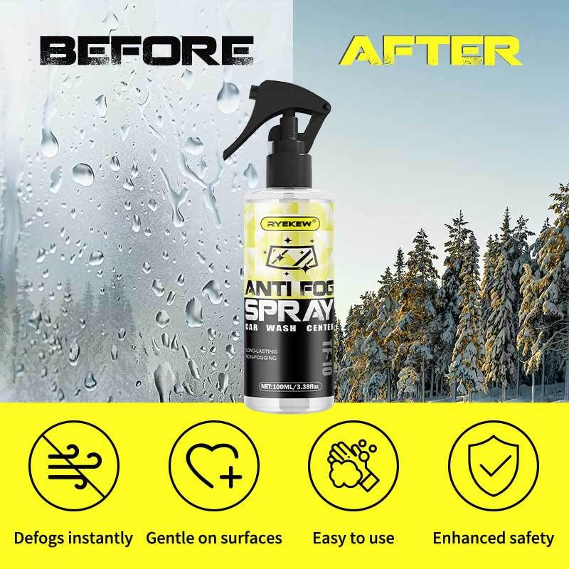 Ryekew Car Glass Front Windshield Long-Lasting Anti-Fog Rainproof Agent Waterproof Water-Repellent Cleaning Spray_autovado.com