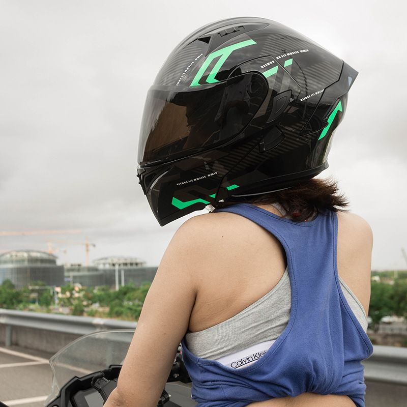 Orz Motorcycle Men's And Women's Uncovered Helmet, Dual Mirror Winter Tail Wing, Semi Full Coverage, All Season_autovado.com