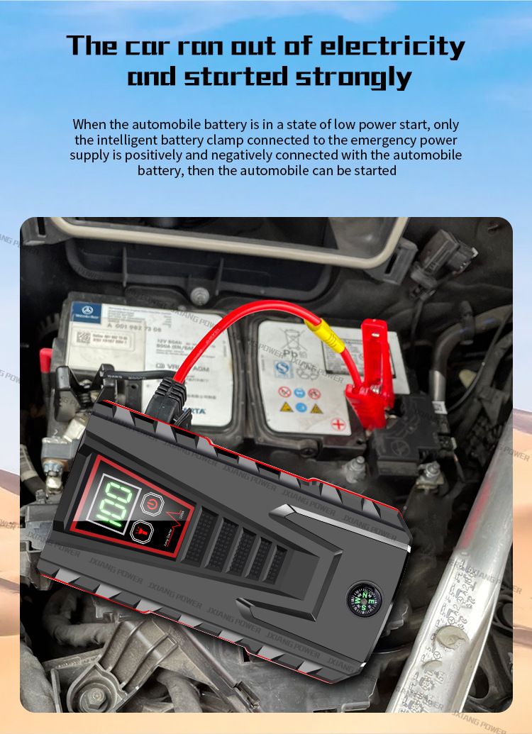 Car Large Capacity Battery Jump Starter Truck Ignition Shockproof Emergency Power Bank_autovado.com