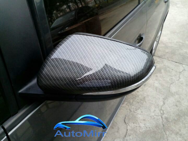 Pair Side Wing Mirror Caps for VW Passat B7 CC Scirocco MK3 For Jetta MK6 Beetle A5 (Carbon Effect) 6 Replace covers_autovado.com