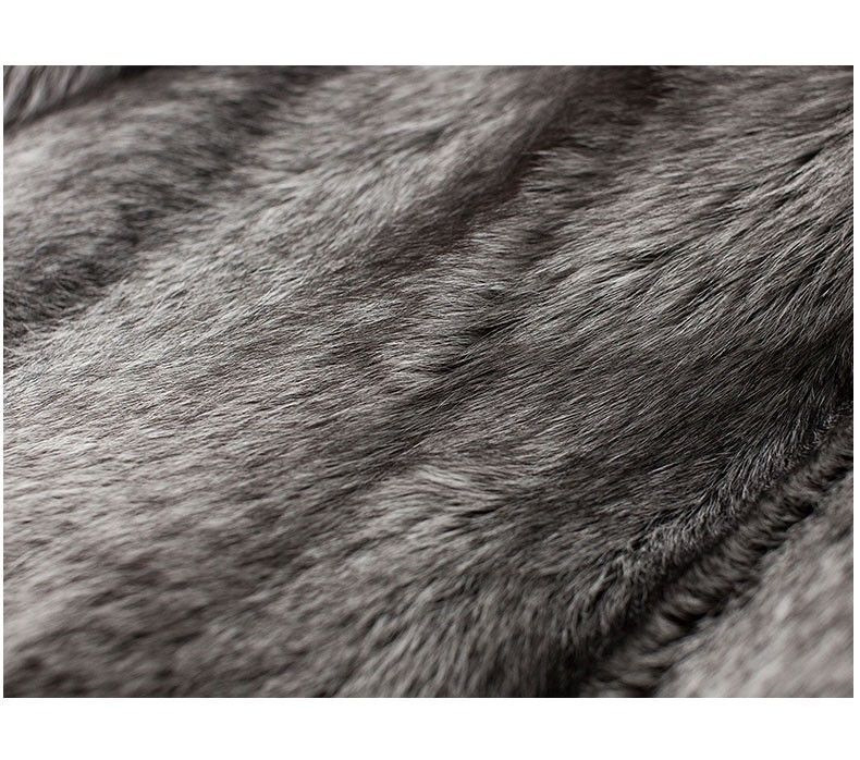 Men's clothing Autumn-winter fur men's coat Fashion casual silver fox fur coat thickened to keep warm_autovado.com