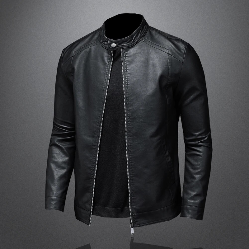 Men's Leather Jacket Men's Autumn/winter Motorcycle Casual Coat Men's_autovado.com