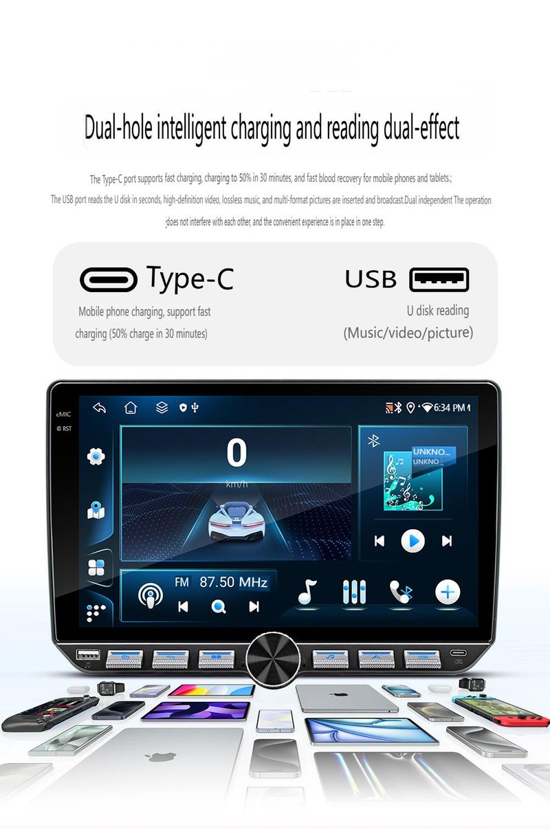 10.1" 8-Core 4G Android Car Stereo With Wireless CarPlay - HD Touchscreen GPS Navigation System & Backup Camera, Bluetooth 5.0 Support Android Auto_autovado.com