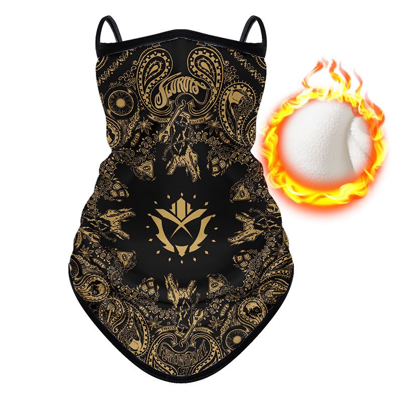 Winter Motorcycle Fleece-Lined Riding Mask Outdoor Bicycle Mountaineering Cold-Proof Ear-Hanging Triangle Scarf_autovado.com