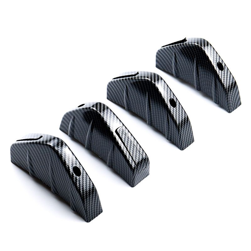 Universal Car Triangle Carbon Fiber Pattern Chassis Lip Small Surround Rear Spoiler Decorative Piece_autovado.com
