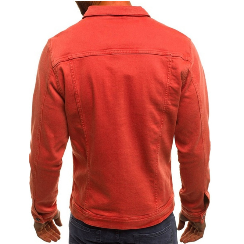 Men's Casual Solid Color Jacket Cardigan Button Cargo Jacket_autovado.com