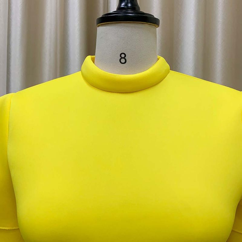 Women's Clothing women's new style double half turtleneck solid color large swing evening dress large size dress_autovado.com