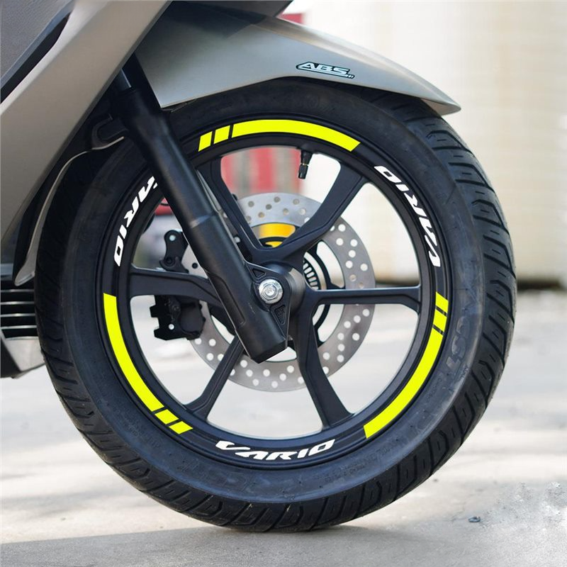 Suitable For Honda VARIO Motorcycle 14inch Wheel Rim Reflective Waterproof Personalized Creative Colorful Tire Warning_autovado.com