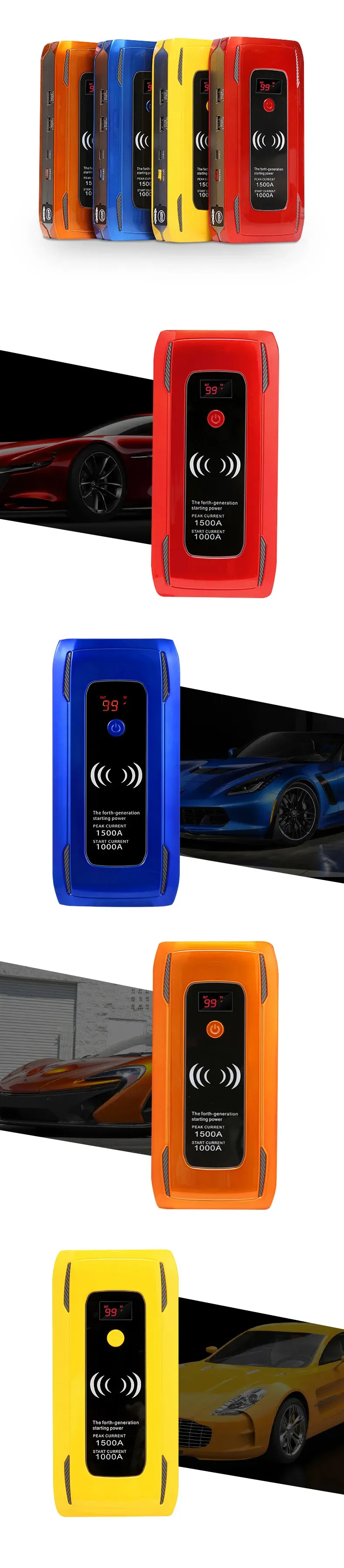 26000mah Car Jump Starter Emergency Starting Power Supply Outdoor Travel 12V Portable Mobile Electric Lighting Sets_autovado.com