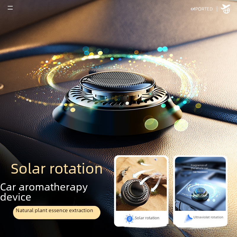 Solar car aromatherapy device car fragrance Water ornament_autovado.com