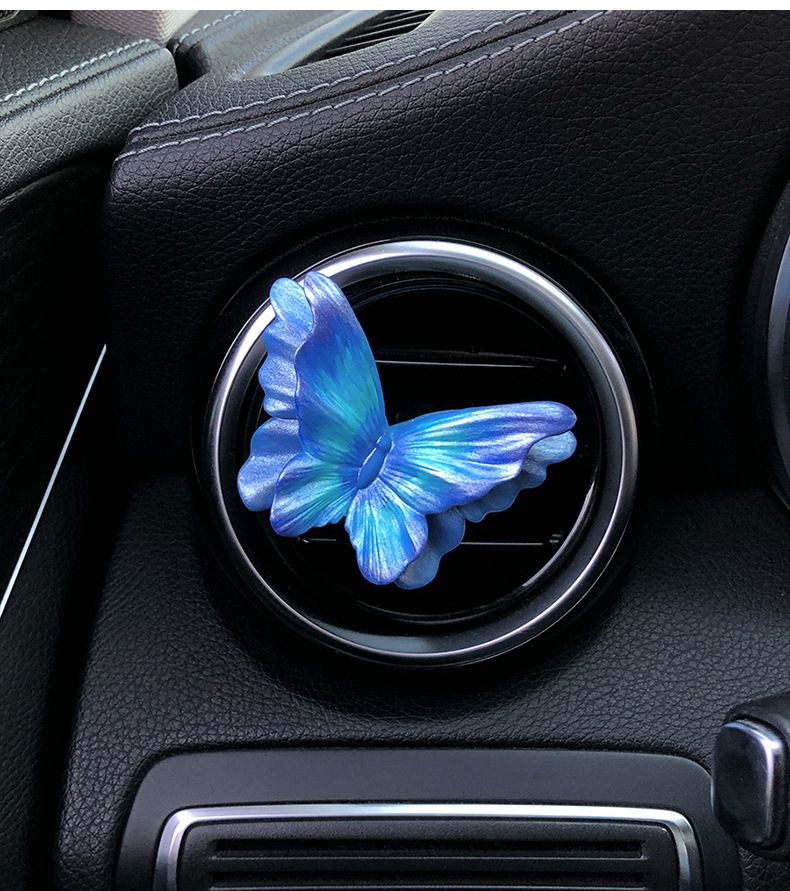 High grade butterfly air outlet decoration car aromatherapy car perfume fragrance flower diffuser stone car interior decoration_autovado.com