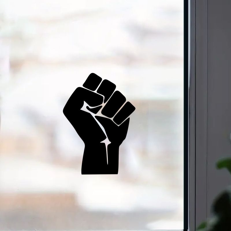 Clenched fist inspirational vinyl car decoration sticker home glass window wall notebook pvc sticker_autovado.com