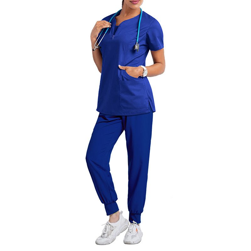 Women's ready-to-use oral dentist surgical gown split toiletry suit elastic quick-drying hospital nurse uniform_autovado.com