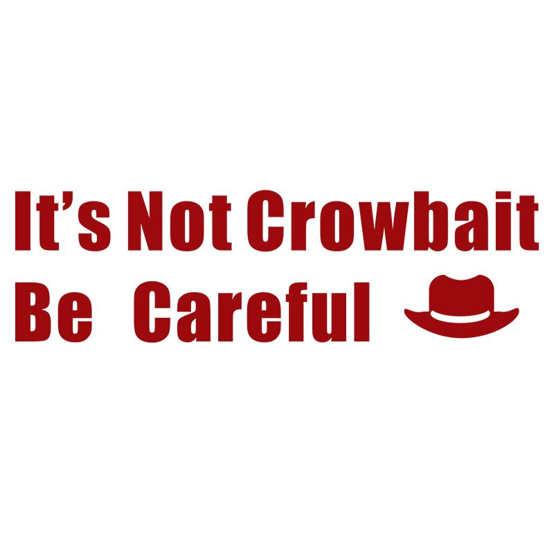 car stickers It's Not Crowbait car rearview mirror body stickers motorcycle water cup wall stickers_autovado.com