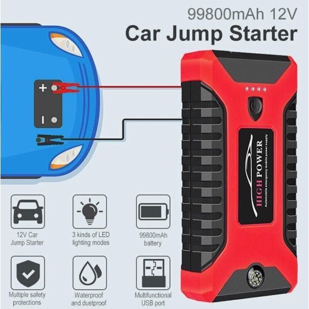 Makita Portable Jump Starter Power Bank Rechargeable Auto Booster Car Long Lasting Battery Charger With Air Pump_autovado.com