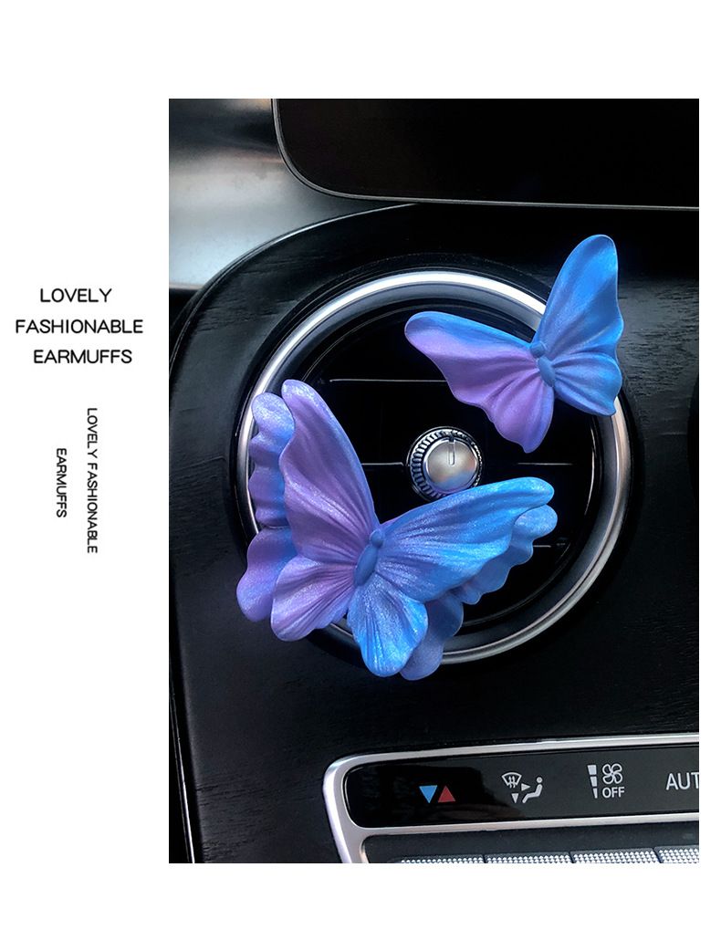 High grade butterfly air outlet decoration car aromatherapy car perfume fragrance flower diffuser stone car interior decoration_autovado.com