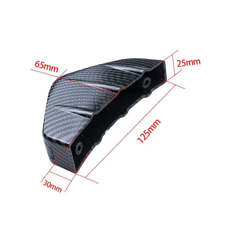 Universal Car Triangle Carbon Fiber Pattern Chassis Lip Small Surround Rear Spoiler Decorative Piece_autovado.com