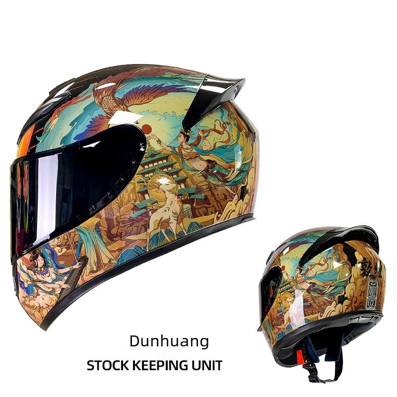 Certified National Standard Motorcycle Helmet Full Helmet Men's and Women's Winter Warm Safety Four Seasons Knight Electric Motorcycle Full Helmet_autovado.com