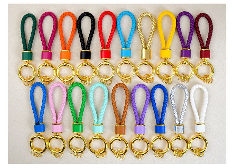 Fashion Braided Rope Anti Lost Keychain Chain Personalized Car Keychain Female Cute Women's Bag Key Pendant_autovado.com
